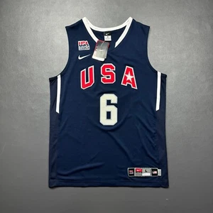 100% Authentic Lebron James Vintage Nike 2010 FIBA USA Jersey Size L 44 Mens - Picture 1 of 6