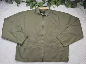 Polo Country Ralph Lauren Jacke grün Baumwolle Canvas Full Zip Gr. L Kinnriemen - Bild 1 von 11
