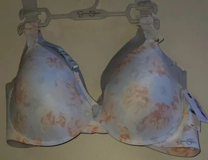 Jessica Simpson Women's Full Figure Bra Underwire Padded Floral Blue 2 Pack 42C. - Picture 1 of 7