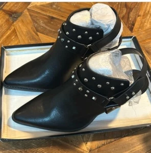 Qupid Zooey Black Open Heel Boot size 7.5 - Picture 1 of 7