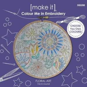 Make It Embroidery Floral Art Colour Me 15CM - Picture 1 of 1