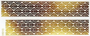 Tattoo Gold Flash Temporary 2 Pieces Bracelet Neck Chain Foot Body H10 - Picture 1 of 12