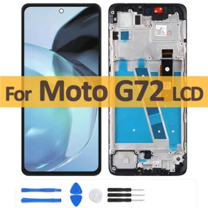 For Motorola Moto G72 OLDE LCD Display Touch Screen Digitizer Assembly w/ Frame - Bild 1 von 7