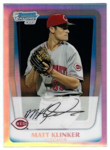 2011 Bowman Chrome Prospects Refractors #BCP77 Matt Klinker Cincinnati Reds