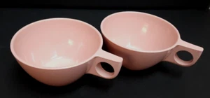 Vintage Westinghouse Melamac 640A Newport Rosa Kaffeetassen 2er Set MCM - Bild 1 von 6