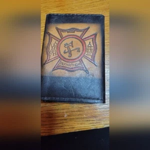 Portafoglio in pelle emblema pompiere - Foto 1 di 7