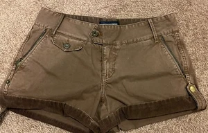 Girls Polo Jeans Co.(Polo RL) Shorts , Brown With Leather Trim , Size XS - Picture 1 of 13