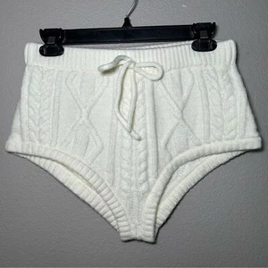 For love & Lemons cream neutral cable knit panty shorts women’s size medium - Picture 1 of 9