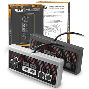 Nintendo NES MINI 2016 Classic Edition Wired Controller with 1.8m Cable by Orzly - Picture 1 of 33