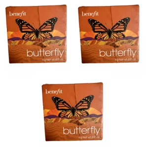 (3 Pack) Benefit BUTTERFLY Blush Makeup Full Size 0.21oz 6g Authentic New - Picture 1 of 3