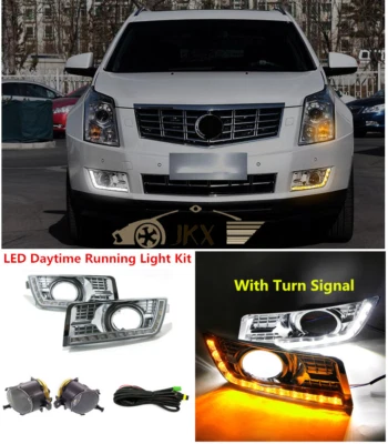 Kit de faros antiniebla LED DRL de conducción de parachoques lámpara de señal de giro para Cadillac SRX 2010-2016 Foto 1 de 4