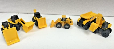 Plastic Cat Construction Trucks Dump Truck Dozer Back Hoe Front Scooper Lot of 6 - Image 1 of 4