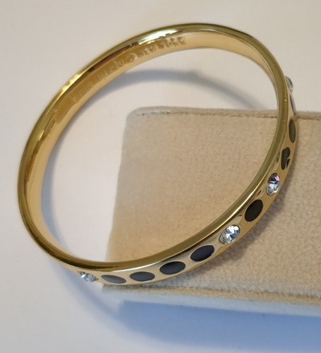 Bellissimo bracciale Kate Spade placcato oro 12k e cristallo
