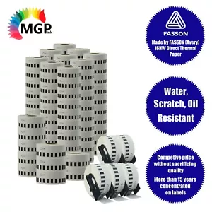 100+5 Roll Compatible DK-22210 BROTHER White Continuous Labels- 29mm X 30.48m - Picture 1 of 9