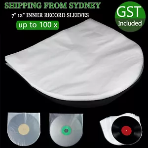 50-100 x Sleeves Inner LP Music Durable 7" 12" Vinyl Record Plastic Record Cover - Picture 1 of 12