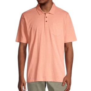 Ted Baker London Clearance Men's Distanc Slub Polo Shirt Pocket Light Orange M - Picture 1 of 6