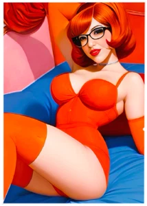 Sexy VELMA DINKLEY - Tema de Dormitorio * ACEO Personalizado * Divertida Novedad * Tarjeta de Arte - Imagen 1 de 2
