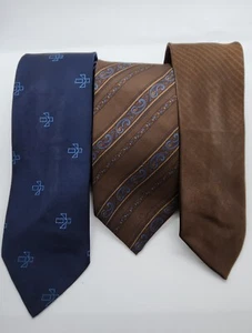 Lote de 3 Corbatas Givenchy Hombre Seda Cuello París, Nuevas Con Defectos - Imagen 1 de 10