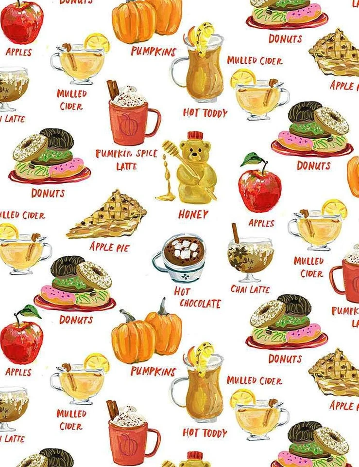 Tela de otoño | Comida y bebida blanca Falling For You | Dear Stella Yard Foto 1 de 1