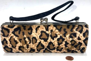 Leopard Print Small Strap Clutch Purse - Picture 1 of 4