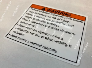 Hayabusa GSX1300R Tank warning sticker decal - Picture 1 of 3
