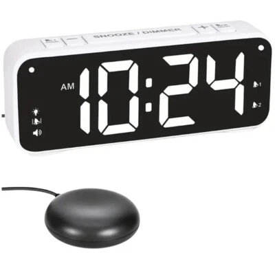 Strong Vibration Wake Up Alarm Clock with Bed Shakers Multiple USB Interfaces - Image 1 of 4