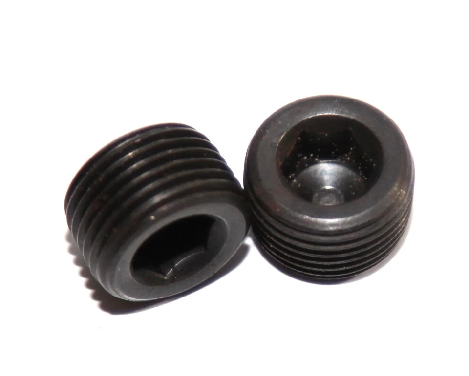 2 PIECES 3/8" NPT Steel Engine Block Intake Manifold Plug Black - Image 1 of 4