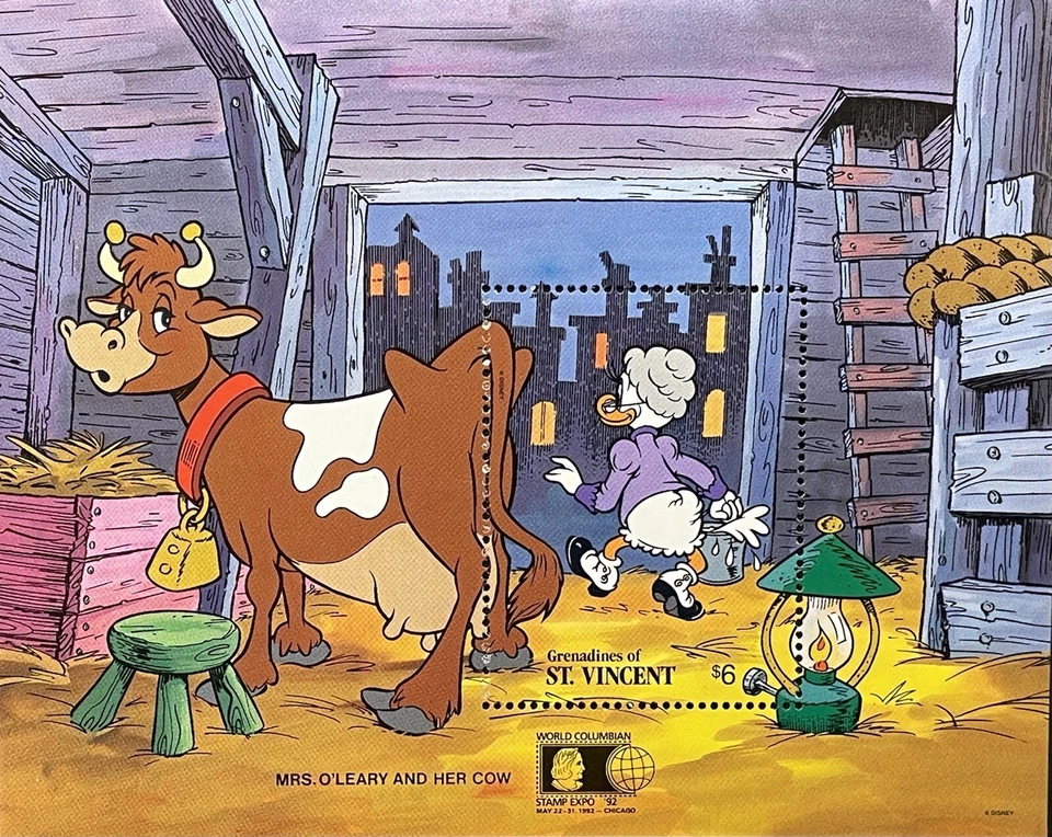 ST VINCENT VERDE. SELLO COLOMBIANO MUNDIAL EXPOSICIÓN 92 DISNEY MNH CHICAGO HITOS 1 Foto 1 de 1