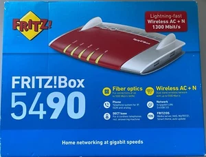AVM Fritz!Box 5490 Glasfaser-Router, WLAN AC+N, DECT base, 3 Phone, 2 USB ports - Bild 1 von 11
