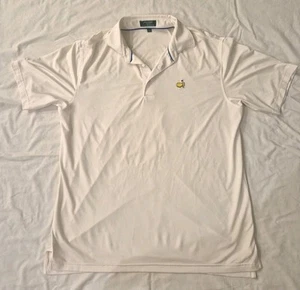 Masters By Peter Millar Polo Shirt Golf Augusta Solid White Men’s Large - Picture 1 of 6