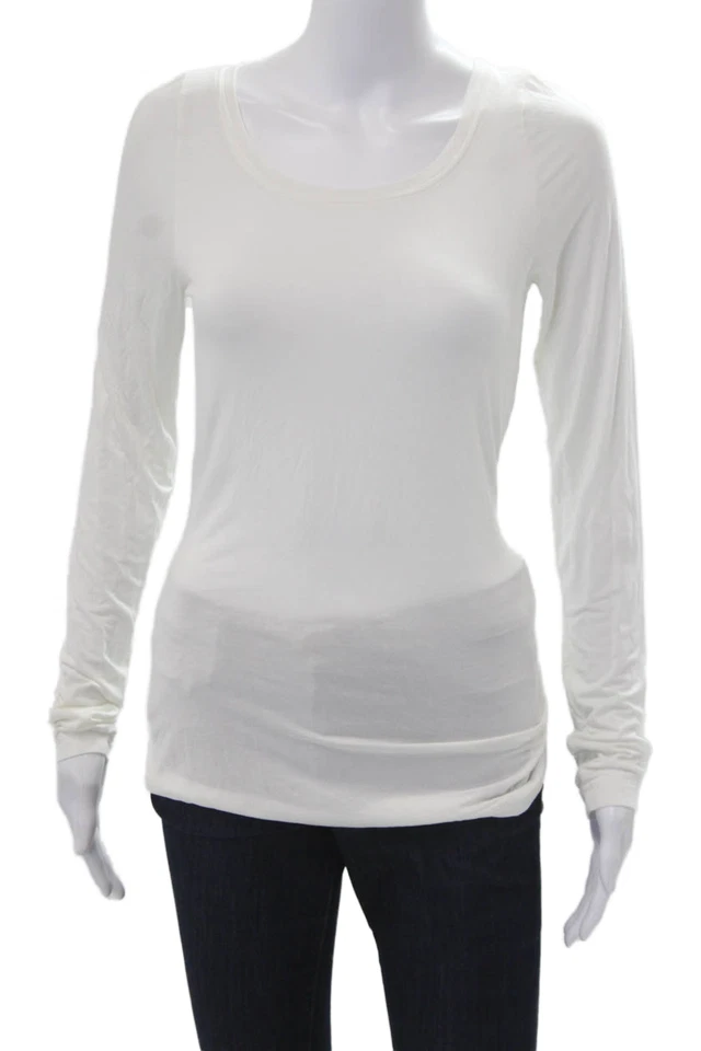 Camiseta básica de manga larga Hard Tail para mujer blanca talla S Foto 1 de 4