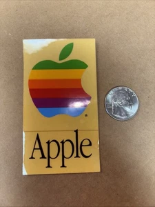 Vintage Apple Computer Rainbow Logo Decal Sticker 2x3.6" Unused NOS - Afbeelding 1 van 1