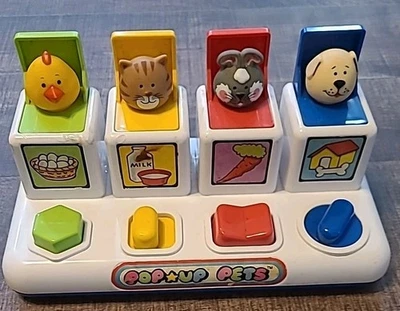 Vintage 1984 Pop Up Pets Activity Toy Animals Shelcore Pop Up Baby Toy.  - Image 1 of 4