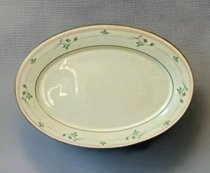 Lenox Rose Manor Pink, 16" Oval Serving Platter, Featuring a Pink Band & Roses - Picture 1 of 10