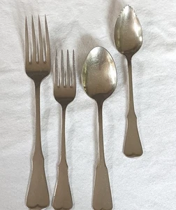 4 Pc Oneida Stainless Patrick Henry Forks Dinner Youth Teaspoon Grapefruit Spoon - Picture 1 of 3