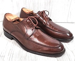 Mercanti Florentini Vero Cuoio Men's Brown Leather Shoes 8.5M Made in Italy - Picture 1 of 18