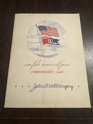 Premio de producción 1945 Army Navy John R Ward Co Tyrone Huntingdon PA Foto 1 de 4