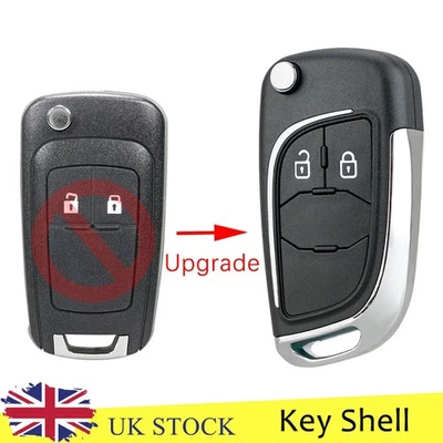 Upgrade Remote Key Fob Case Shell For Vauxhall Opel Astra Insignia Zafira Corsa - Image 1 of 4