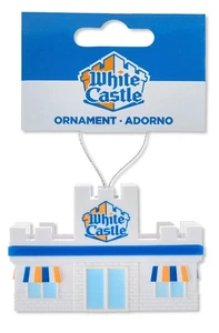 White Castle Decoupage Christmas Holiday Ornament - Picture 1 of 5