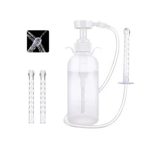 Vaginal Douche Cleaner Reusable Enema Kit with 3 Nozzles 300ml For Personal Care - Picture 1 of 5