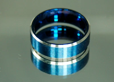 Синие мужские кольца из нержавеющей стали размер 12 - Изображение 1 из 4