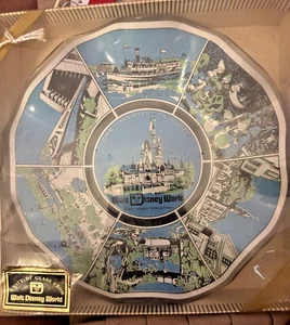 Vintage 1997 Walt Disney World 7" Glas Bonboniere 🏰 Mickey Nostalgie RAR - Bild 1 von 13