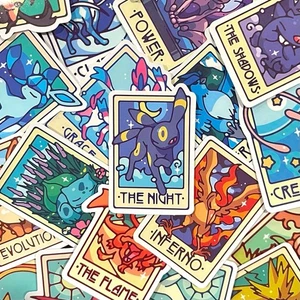 Pokemon Anime Tarjeta Estilo Elemental Pegatina Lote de 50 piezas Umbreon NUEVA Obra de Arte - Imagen 1 de 4