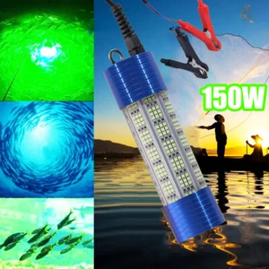 150W Underwater LED Fishing Light Sea Fishing Squid Night Fish Finder Lights - Bild 1 von 14