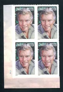 Sc # 4892 ~ Plate # Block ~ Forever Issue, Charlton Heston - Picture 1 of 1