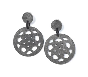Pendientes de tachuelas gruesos mate para mujeres joyería regalos hechos a mano cuerno de búfalo - Imagen 1 de 3