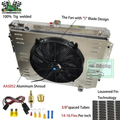 Dodge Ram 1500 Van 2500 3500 B150 B250 B350 1979-2003 adiador + cubierta + ventilador Foto 1 de 4