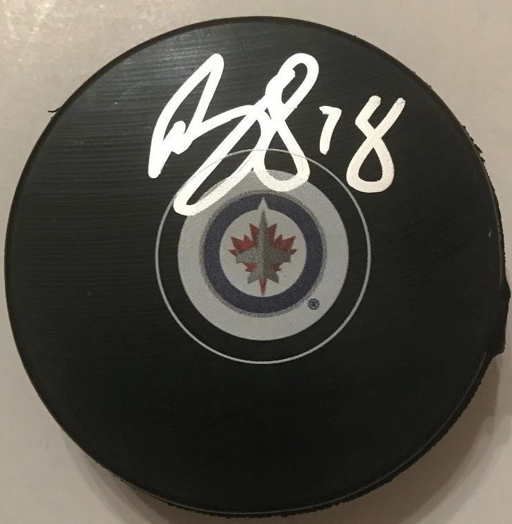 BRYAN LITTLE SIGNED WINNIPEG JETS PUCK W/CASE COA Foto 1 de 1