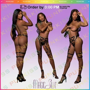 Valentina Sexy Garter Belt Strapsđź’‹Suspender Harness Leather Chain Thigh Highs - Picture 1 of 9
