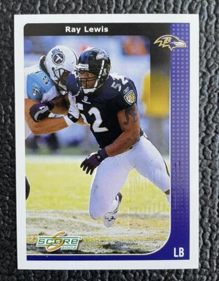 🔥RAY LEWIS 2002 SCORE NATIONAL CONVENTION EMBOSSING #'D 4/5! RARE!🔥RAVENS HOF! - Image 1 of 2
